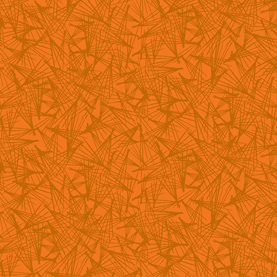 Cotton quilting fabric pattern called 'Pine in Tiger'. Part of the 'Thicket' fabric collection. Designed by Alison Glass for fabric company Andover Fabrics. SKU: A-432-O. 44-45 inch width.