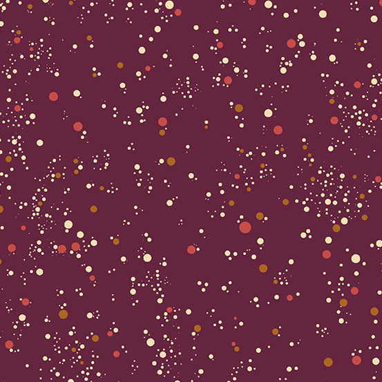 Natale - Snowfall Dots in Nero d'Avola - A-676-R - Half YardNatale - Snowfall Dots in Nero d'Avola - A-676-R - Half Yard