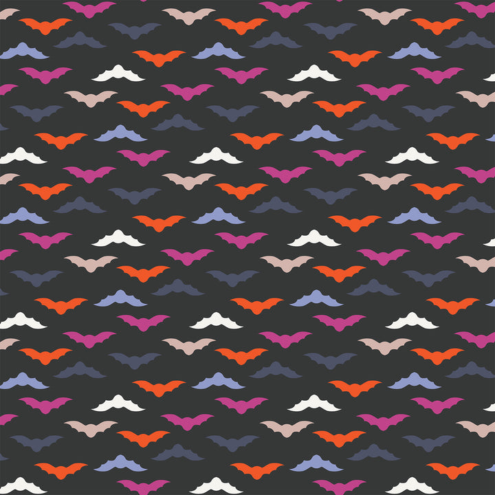 GhostTown - Bats in Black - Figo Fabrics - 90517-99 - Half Yard