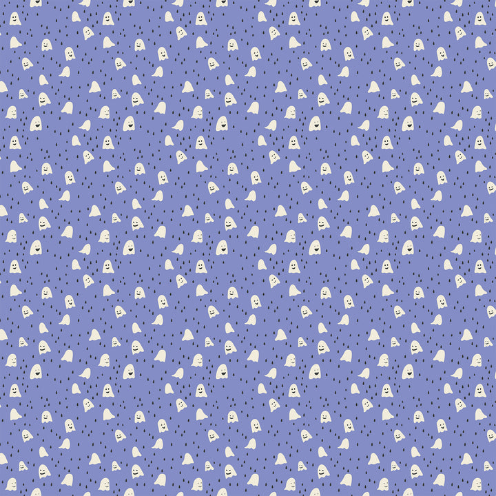 GhostTown - Ghosts in Blue - Figo Fabrics - 90521-42 - Half Yard