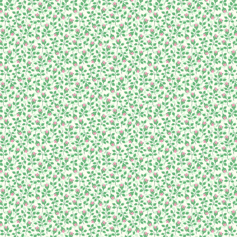 Local Honey - Rosebud in Mint - Heather Bailey for Figo Fabrics - 90662-60 - Half Yard