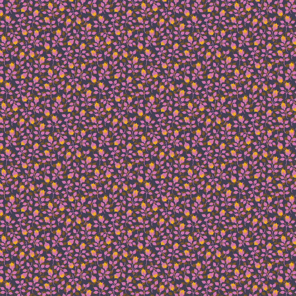 Local Honey - Rosebud in Violet - Heather Bailey for Figo Fabrics - 90662-80 - Half Yard