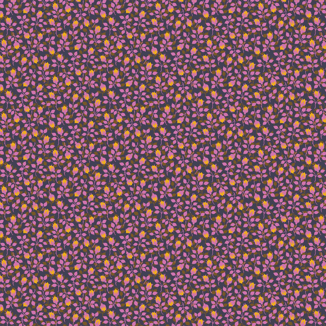 Local Honey - Rosebud in Violet - Heather Bailey for Figo Fabrics - 90662-80 - Half Yard