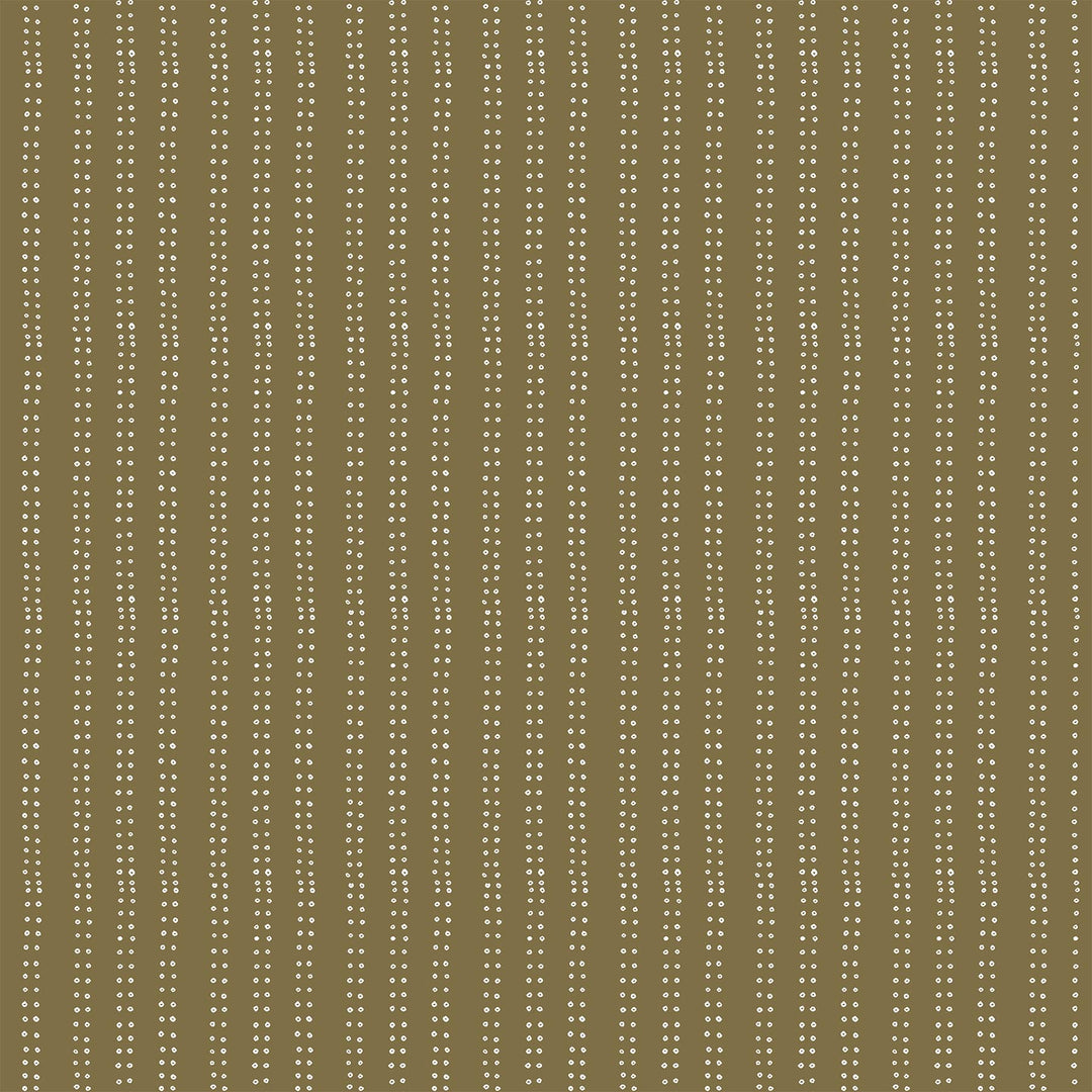 Cotton quilting fabric pattern called 'Dots in Olive'. Part of the 'Wild Cottage' fabric collection. Designed by Holli Zollinger for fabric company Figo Fabrics. SKU: 90705-74. 44-45 inch width.