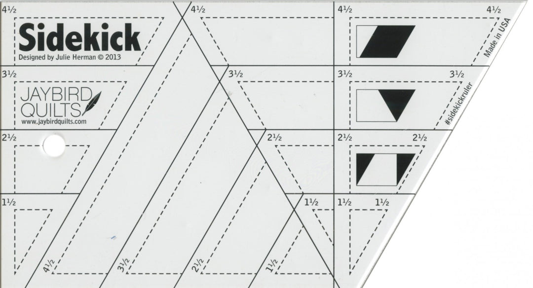 Sidekick - Jaybird Quilts - Acrylic Template - JBQ 202