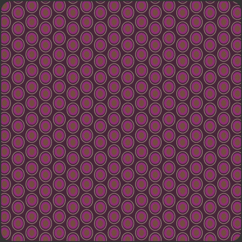 Cotton quilting fabric pattern called 'Oval Elements in Eggplant'. Part of the 'Oval Elements' fabric collection. Designed by AGF Studio for fabric company Art Gallery Fabrics. SKU: OE-905. 44-45 inch width.