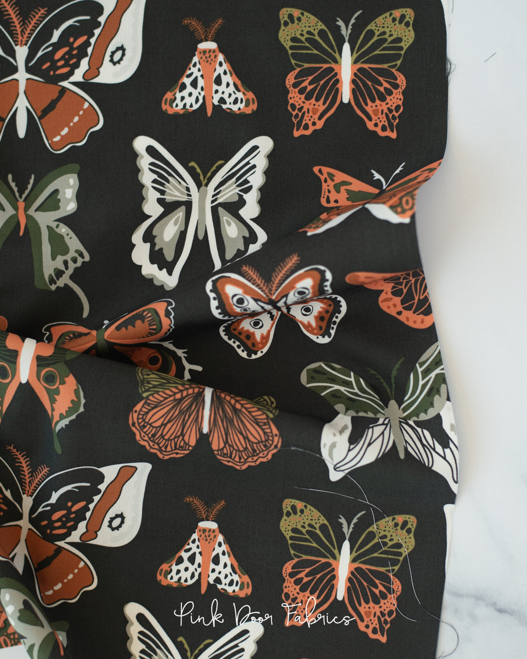 Cotton quilting fabric pattern called 'Wingspan Three'. Part of the 'The Season of Tribute: Roots of Nature' fabric collection. Designed by Bonnie Christine for fabric company Art Gallery Fabrics. SKU: TRB-3009. 44-45 inch width.