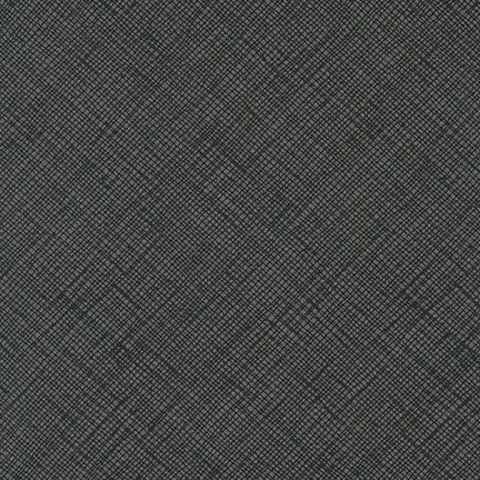 Cotton quilting fabric pattern called 'Crosshatch in Onyx'. Part of the 'Architextures' fabric collection. Designed by Carolyn Friedlander for fabric company Robert Kaufman . SKU: AFR-13503-181. 44-45 inch width.